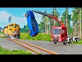 Crane Truck Rescue Car From Train #2 – BeamNG.Drive
