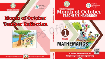 1st Class Maths Teachers Handbook Month of October | 1st Class Maths Teachers reflection and dairy