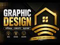 🏆 Luxury Smart Home Logo Design in Coreldraw | Premium Gold Branding Tutorial
