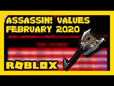 Roblox Assassin Value List February 2020 Youtube