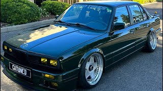 BMW E30 BRITISH RACING GREEN BUILD CATUNED PART 3 SEMA