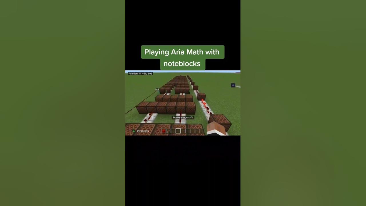 A short noteblock song of Aria Math. #minecraft #minecraftgameplay #gaming #companycraft