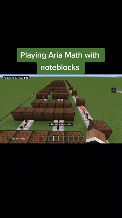 A short noteblock song of Aria Math. #minecraft #minecraftgameplay #gaming #companycraft