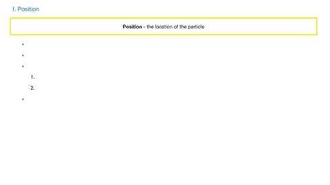 Ch. 2 pt. 1: Position from Mastering AP® Physics C: Mechanics (2020-2021)