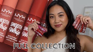 NEW NYX SMOOTH WHIP MATTE LIP CREAMS | FULL COLLECTION SWATCH + FIRST IMPRESSION screenshot 4