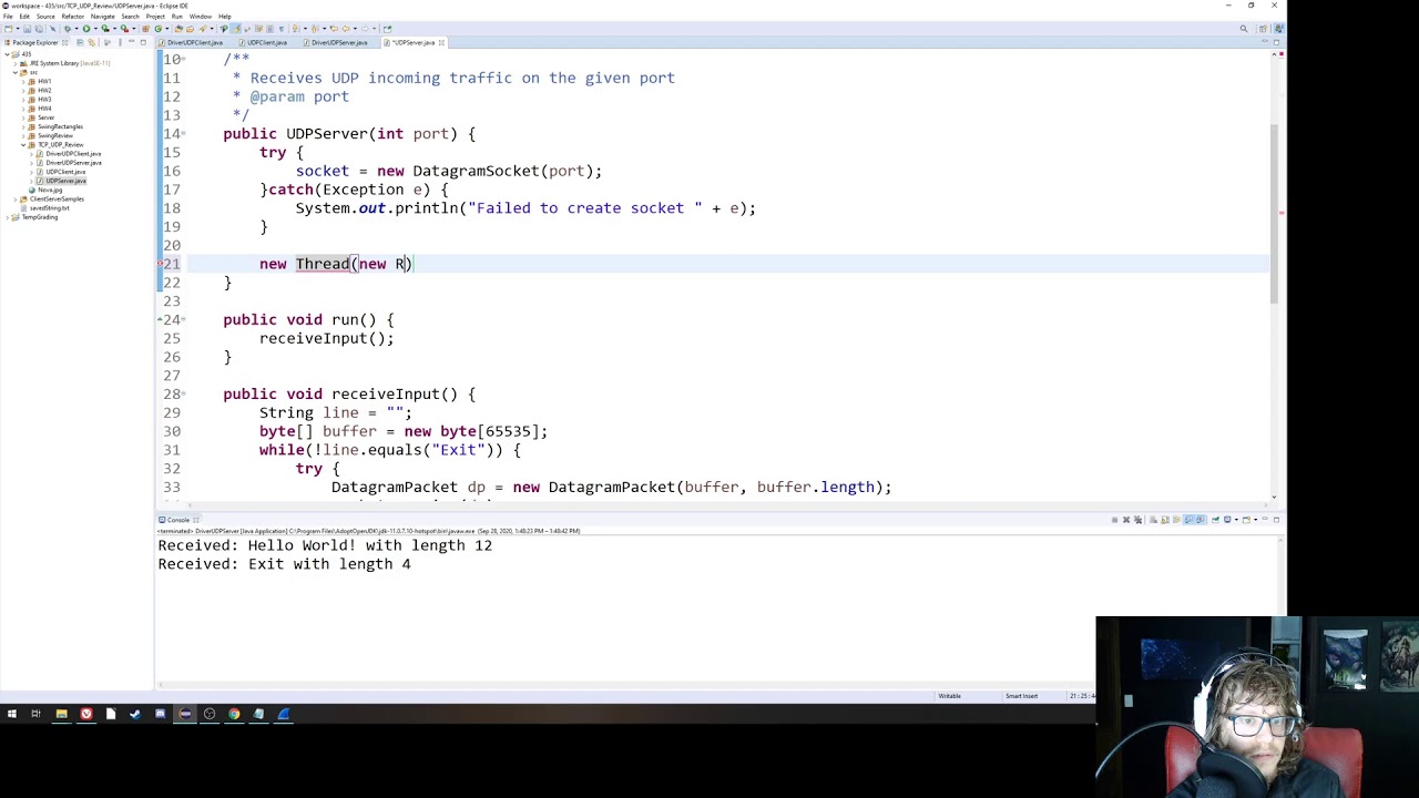 435 - 13 TCP and UDP in Java - YouTube