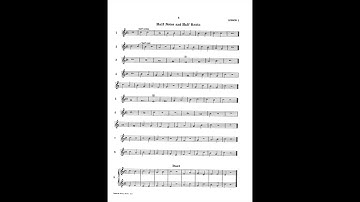 Rubank Elementary Method alto saxophone lesson 2 #1 2 at 50 bpm