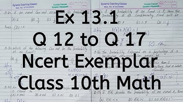 Ncert Exemplar, Ex 13.1, Q 12 to Q 17, Chapter 13, Statistics & Probability, Class 10th Math