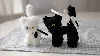 Sewing ❌ Easy way to make a cat doll with a pipe cleaner 😺 Turn on the subtitles