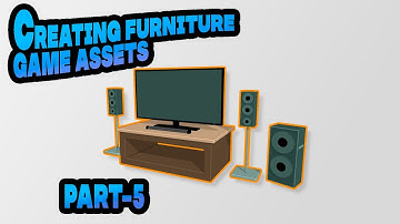 💻Low Poly Timelapse Blender 3D Furniture for Video Games - 5🔴