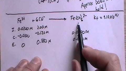 CHEM 1180 Lecture 042 Complex Ion Formation