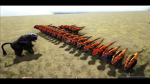 Dinopithecus King Gamma & Beta & Alpha level 1 VS  X-Rex level 130  ARK Battles  Dinoplanet