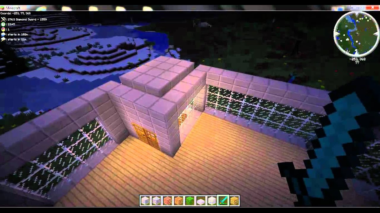Minecraft construction d'une maison moderne 1 youtube