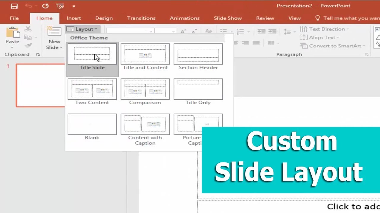 microsoft powerpoint slide layout