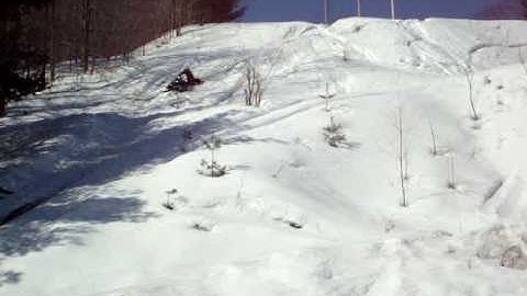 polaris 700 IQ 136" with SLP in powder on hill