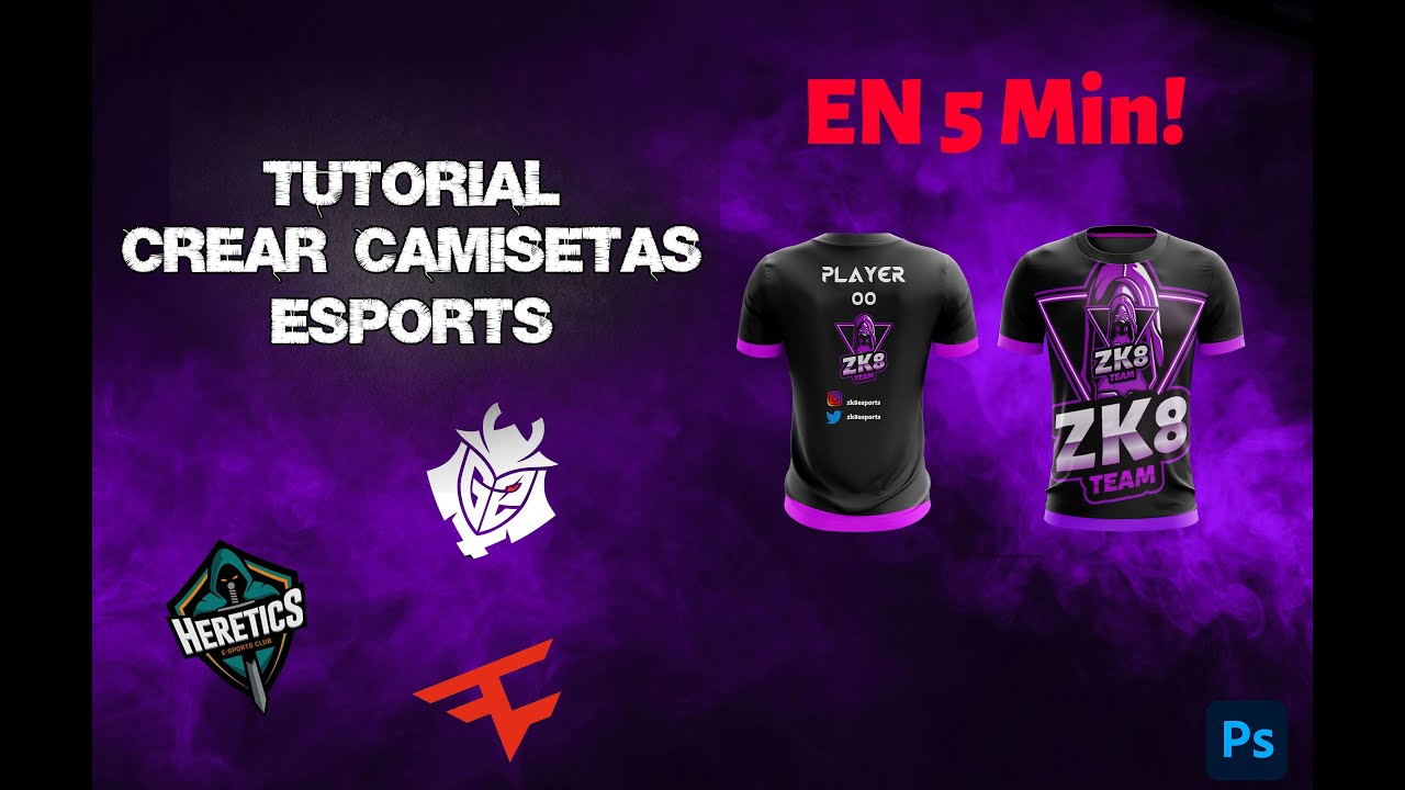 Tutorial de como Crear Camisetas esports en Menos 5 Minutos - YouTube