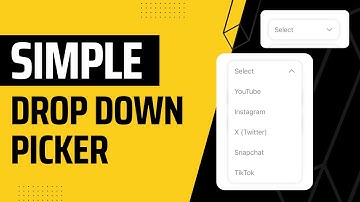 Simple Drop Down Picker - SwiftUI - Xcode 15