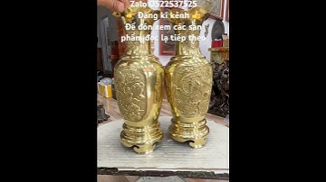 Cặp bình tứ linh _  #đồcổ #đồđồng#đồđồngNguyễnNhi