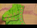 Easy and simple hand embroidery design on stitched blouse.
