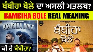 Sidhu moose wala and amrit maan "bambiha bole" real meaning.