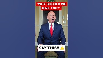 HOW TO ANSWER: “WHY SHOULD WE HIRE YOU?” THE BEST ANSWER! #shorts
