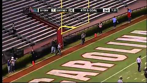 Gaffney kicker Victor Martinez with his second FG ...