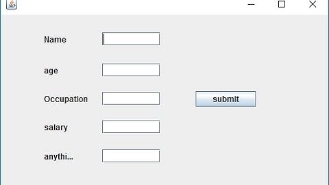 How to Create Simple DataEntry Form in Java Swing with Database  Part 1 - Intact Abode