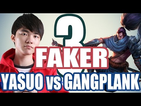 SKT T1 Faker - YASUO vs GANGPLANK - PreSeason 6 #3