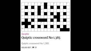 The Guardian Quiptic Crossword No. 1,385 - 07/06/2026