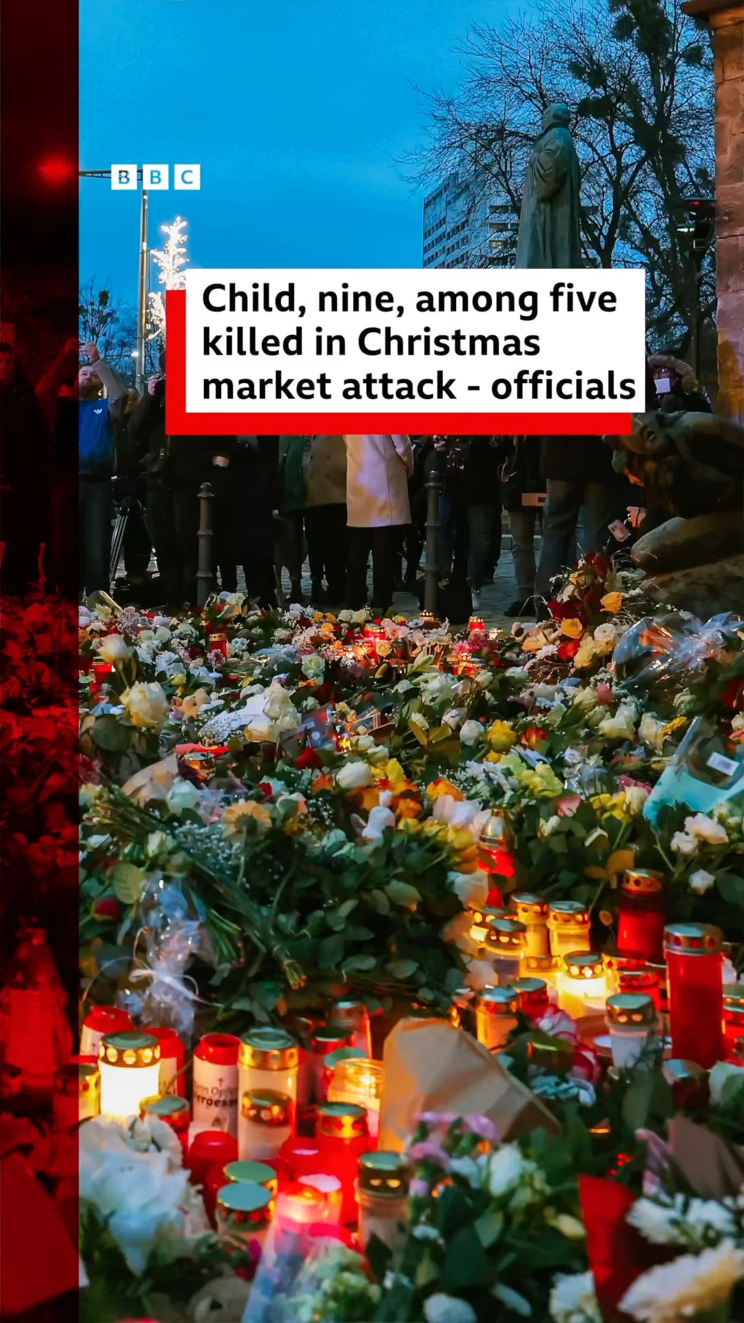 Child, nine, among five killed in Christmas market attack, officials say. #Germany #BBCNews