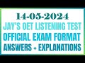 Jays 2nd channel  oet listening test 14052024 oet oetexam oetnursing oetlisteningtest