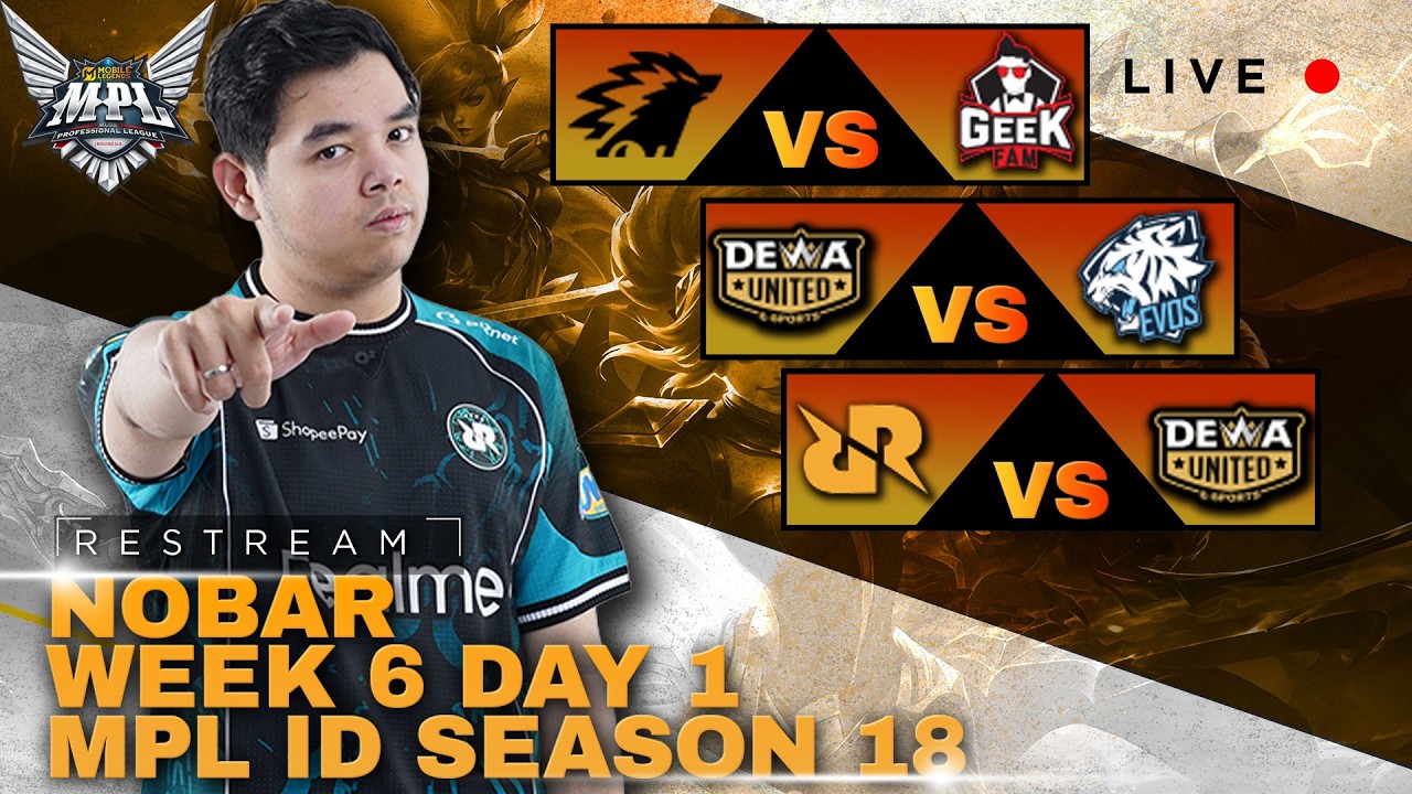 DEWA VS RRQ | R7 RESTREAM MPL ID S18 WEEK 6 DAY 1 | top up nya di r7store.id #mlbbidcreator