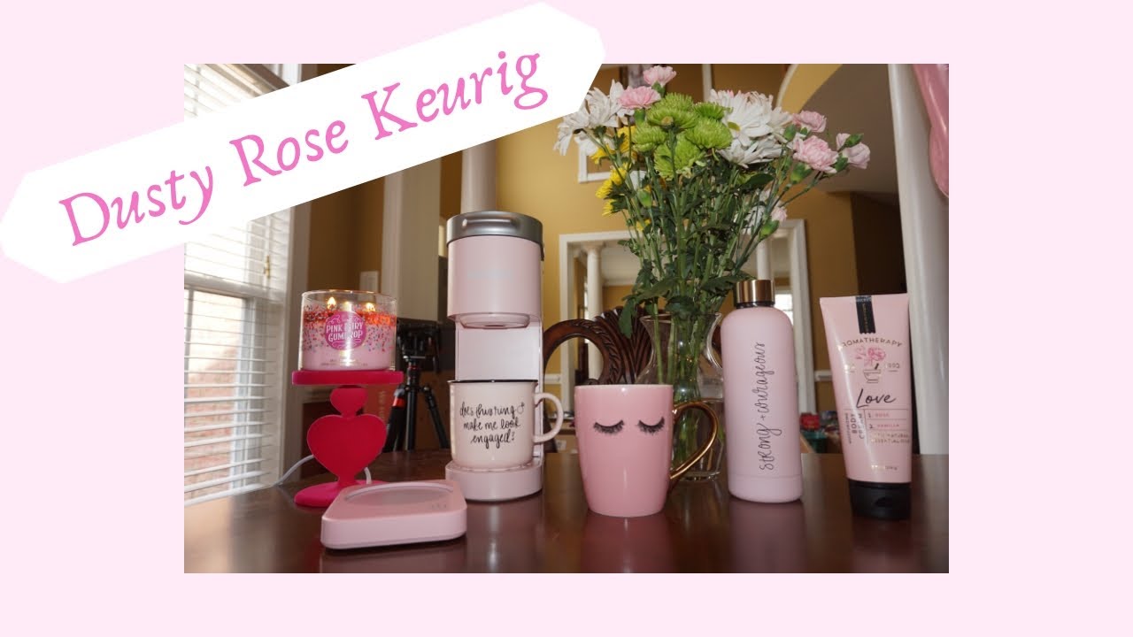 PINK K-Mini Keurig & coffee space decor 