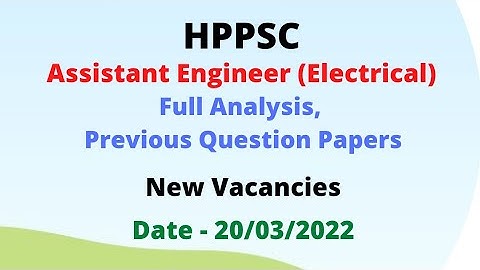 HPPSC AE (Electrical) 2019-2022 Analysis (HPSEBL,HPPTCL,HPPCL,PWD)