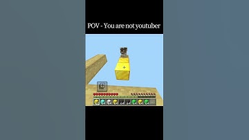 POV - You are not youtuber #minecraft #gaming
