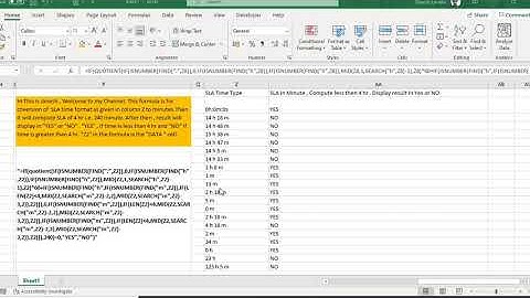 Easy Excel SLA Formula