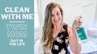 CLEAN WITH ME | TWIN MOM DAY IN THE LIFE | CLEANING MOTIVATION | STAY AT HOME MOM | NEW RECIPE IDEA!