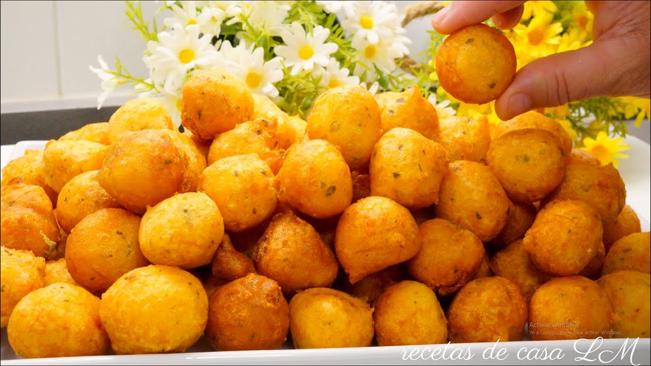 ¡BOLAS DE PATATA Y POLLO! Receta fácil, crujiente y deliciosa 🍗 🥔