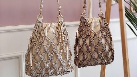 مكرمية شنطة سهلة وترندي جدا .. macrame trendy bag easy&fast