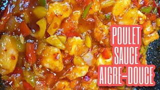 ‼Poulet sauce aigre-douce juste excellent 🥢😋