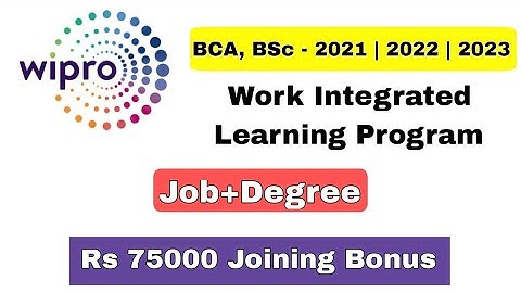 Wipro Work Integrated Learning Program (WILP) - 2023 | Job+degree | Wipro off campus drive 2023