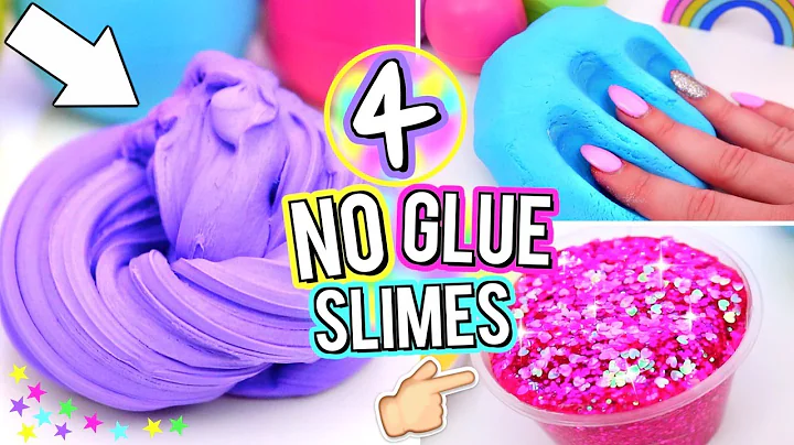 4 Easy DIY Slimes WITHOUT GLUE! How To Make The BE...
