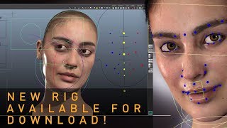 Free Facial Rig of Louise, a Digital Human by Eisko