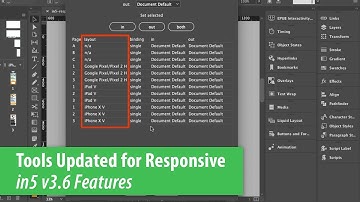 Updated Tools for Responsive - in5 v3.6 Features