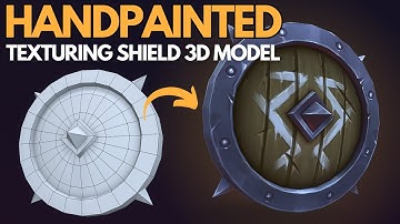 HandPainted Texturing for a Shield 3D Model