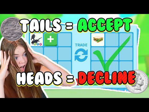 Adopt Me COIN TOSS CHALLENGE! Heads Or Tails? Coin DECIDES My Roblox Adopt Me Trades