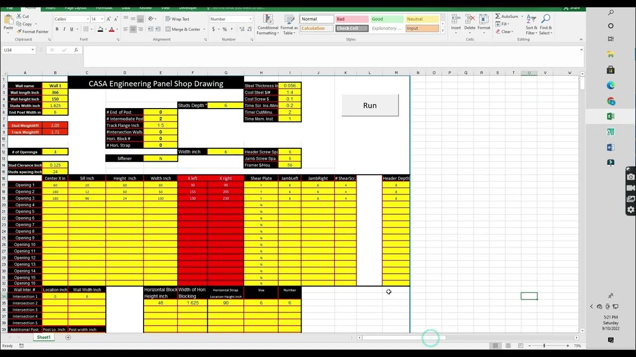 shop drawing, Cost Estimate and Shop drawings for Walls panels for