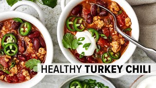 TURKEY CHILI | healthy, comforting, and wildly flavorful! image