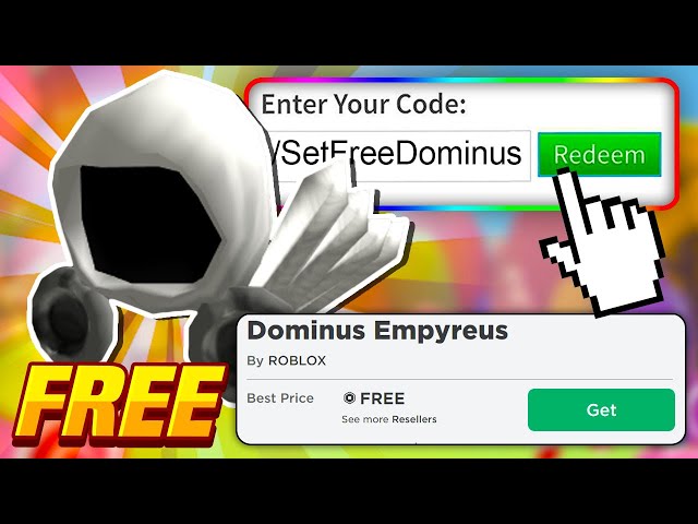 TRYING A *NEW* CODE TO GET A FREE DOMINUS ON ROBLOX!? (Working