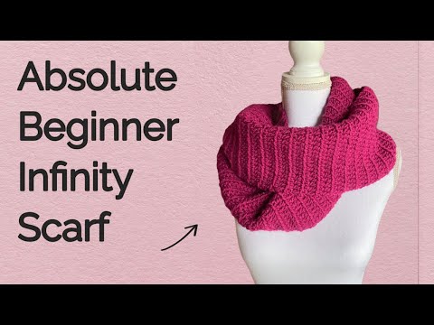 Связанный крючком шарф-бесконечность-Как связать шарф...